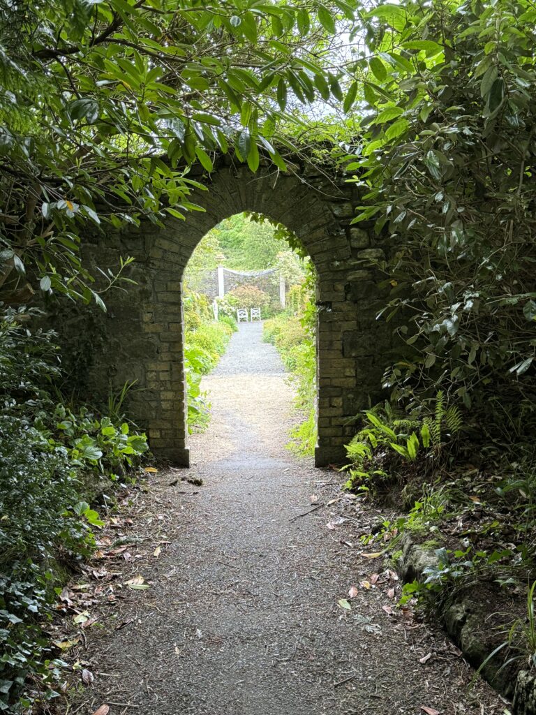 A path leading to the entrance of th walled garden in Belvedere.