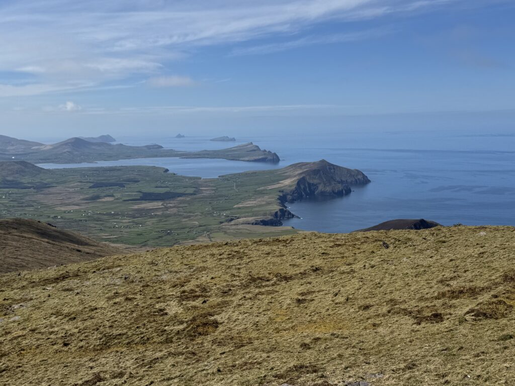 Views of the Three Sisters and Atlantic coastline from the Masatiompan and Sauce Creek walk on the Dingle Peninsula