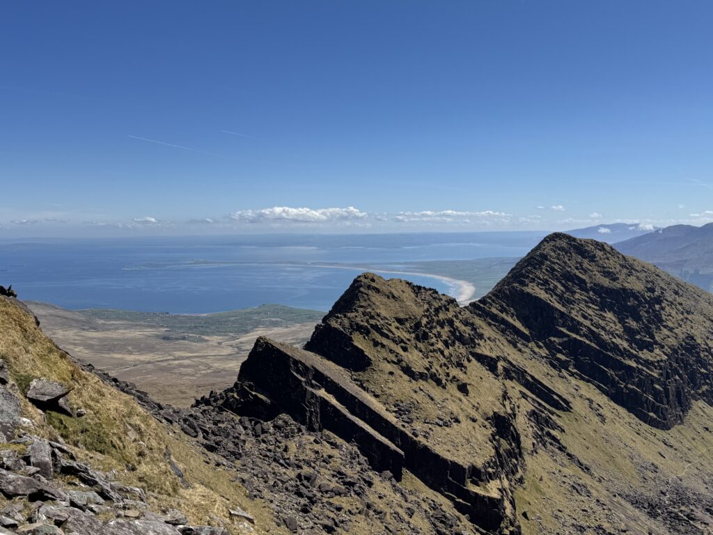 Views across the dramatic Faha Ridge and Atlantic Ocean from the Mount Brandon Loop.